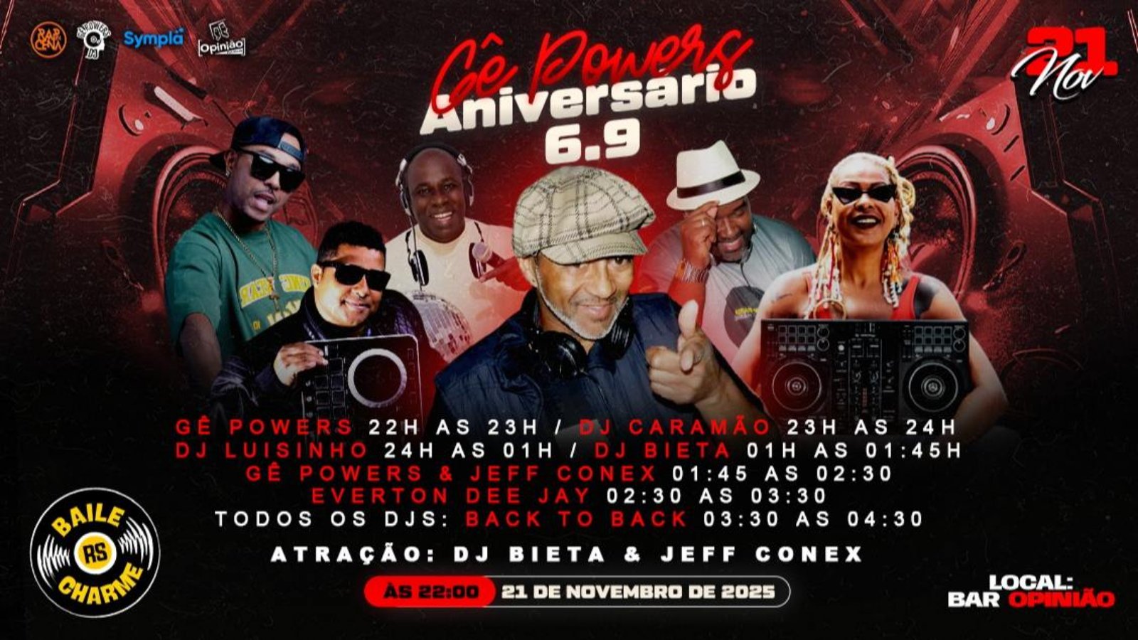 Baile Charme RS – 69 Anos de Gê Powers