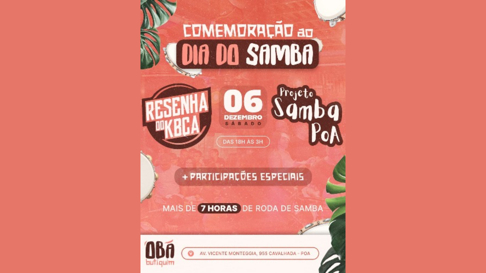 Festa do Samba no Obá – Resenha do Kbça + Samba PoA