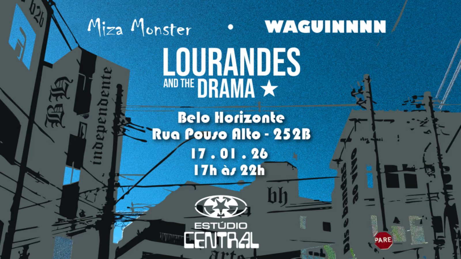 Lourandes And The Drama, MizaMonster e Waguinnnn no Estúdio Central
