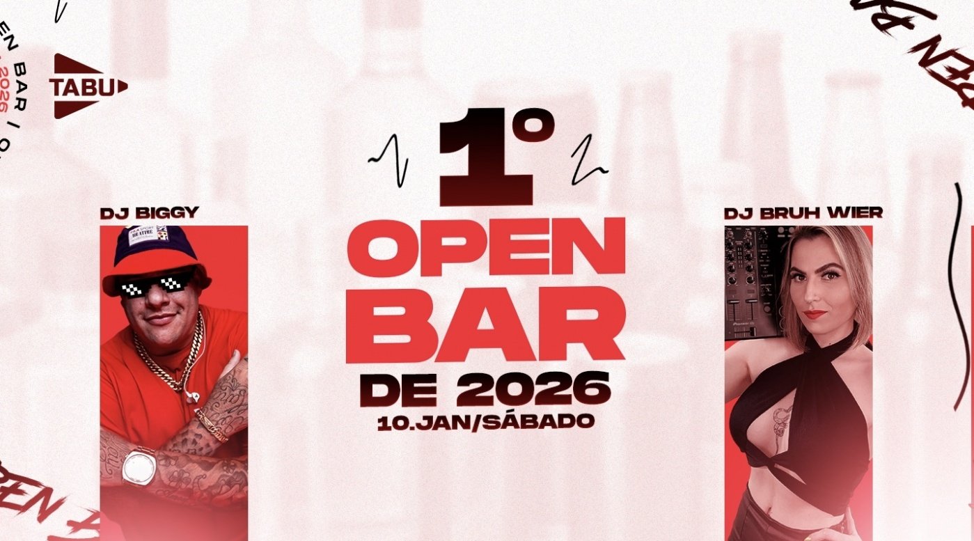 1º Open Bar de 2026 - Vem pro Tabu