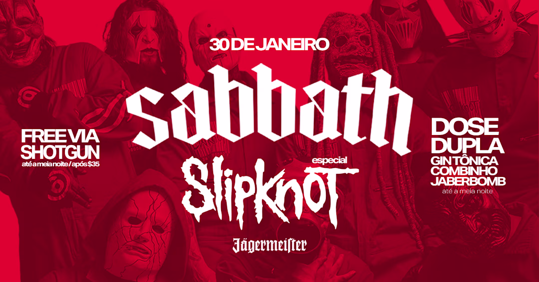 Sabbath (30/01) - Sexta!