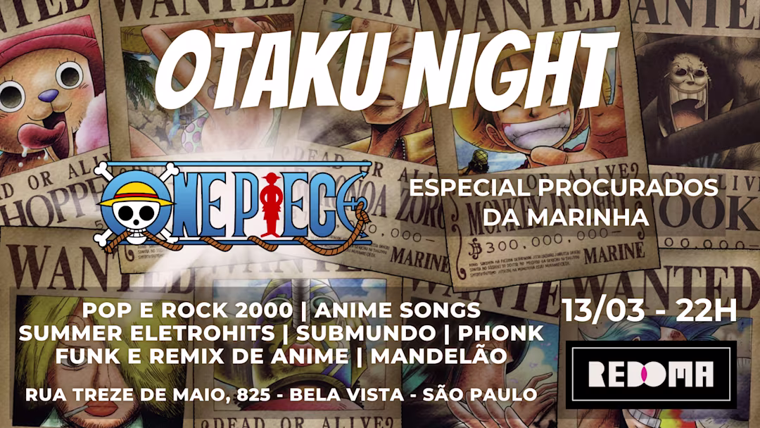 Otaku Night - One Piece: Procurados da Marinha
