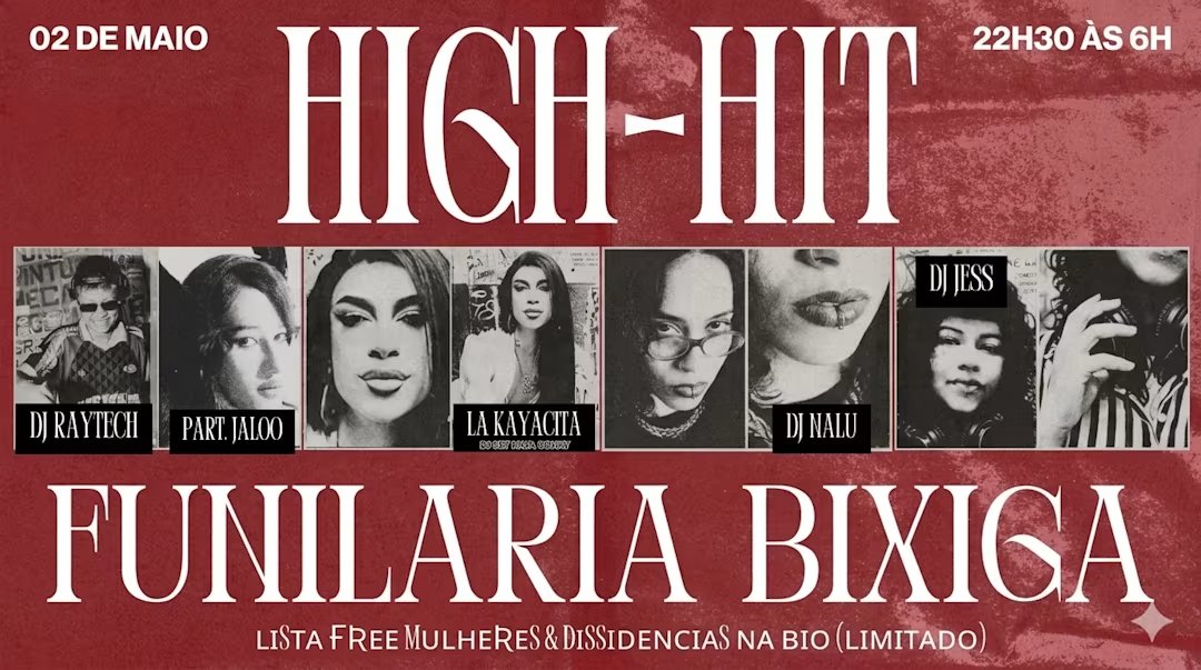 Festa High-Hit na Funilaria - Sábado 02/05
