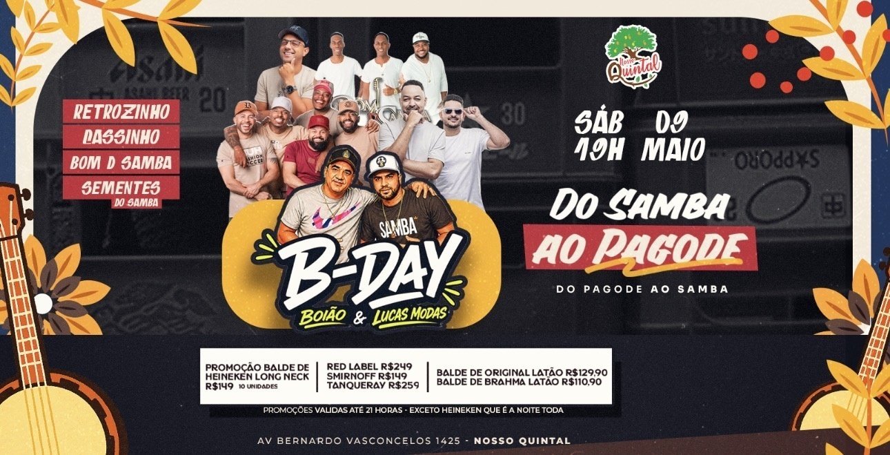Do Samba ao Pagode – B Day Lucas Modas e Boião