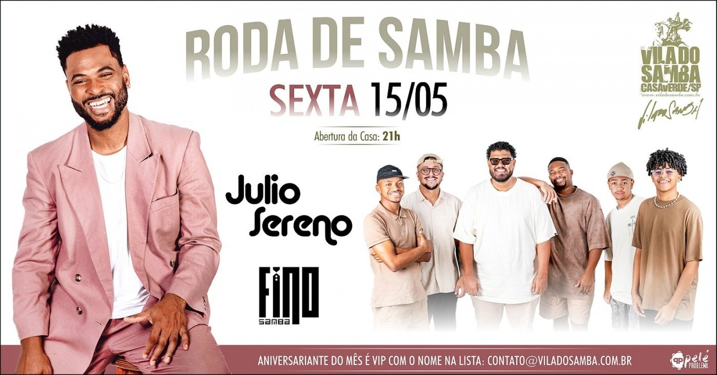 RODA DE SAMBA COM JÚLIO SERENO E FINO SAMBA NA VILA DO SAMBA