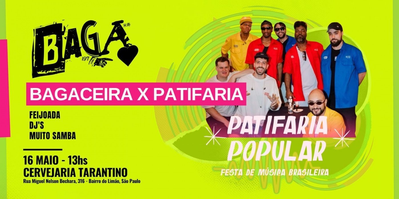 Bagaceira x Patifaria na Tarantino