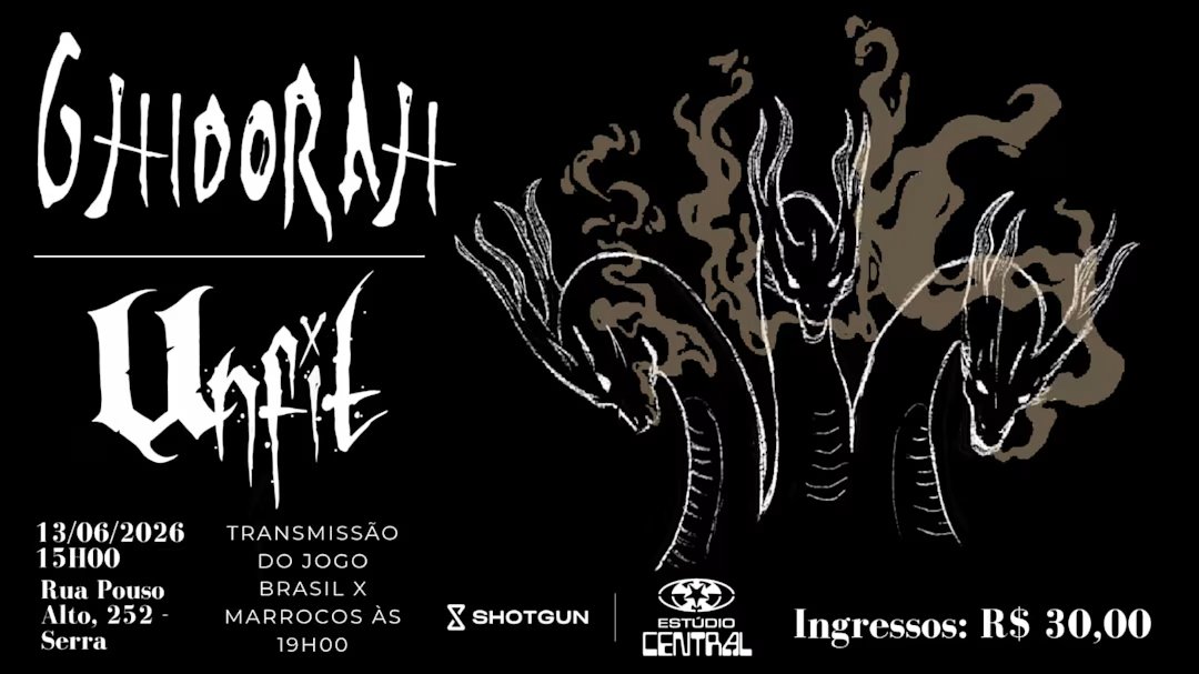 Ghidorah e Unfit no Estúdio Central