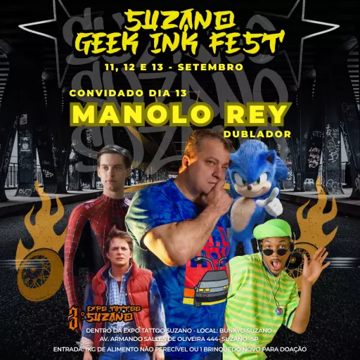 Dublador Manolo Rey em Suzano
