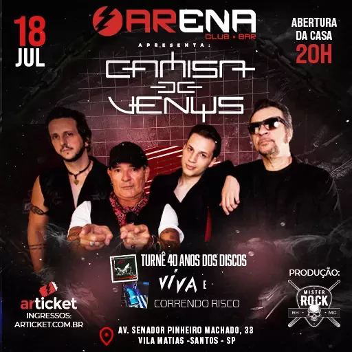 Camisa de Venus em Santos
