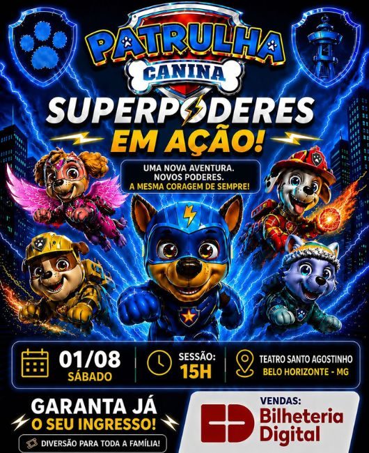 PATRULHA CANINA SUPER PODERES - TEATRO SANTO AGOSTINHO - SESSÃO 15:00