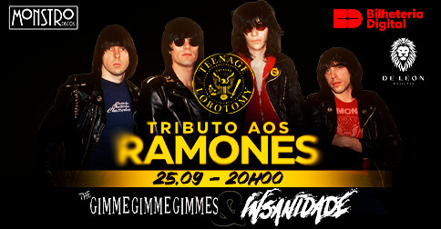 TRIBUTO AOS RAMONES - TEENAGE LOBOTOMY + GIMME GIMME GIMMES (UK)