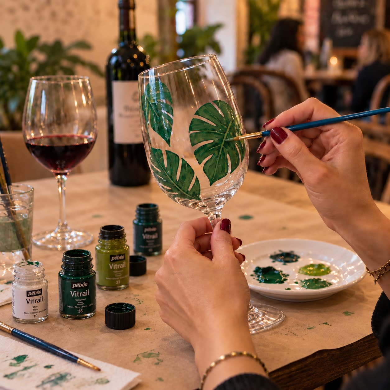 Pintura em Taça de Vinho - Vidottinho