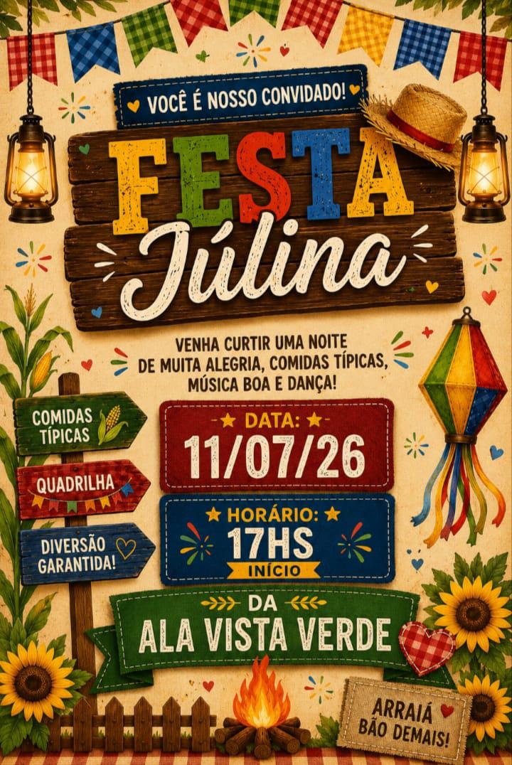 Festa Julina ala vista verde