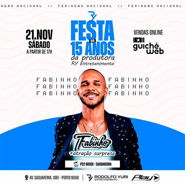 Festa De 15 Anos da Produtora Ry Entretenimento - Fabinho