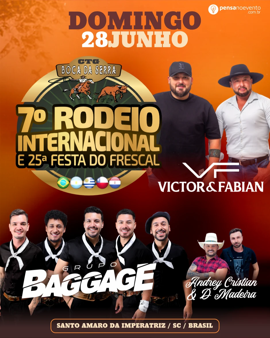 7º Rodeio Internacional e 25º Festa do Frescal - Domingo | Pensanoevento