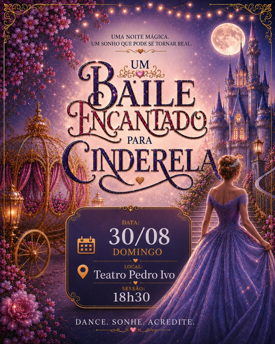 Baile Encantado Para Cinderela | Pensanoevento