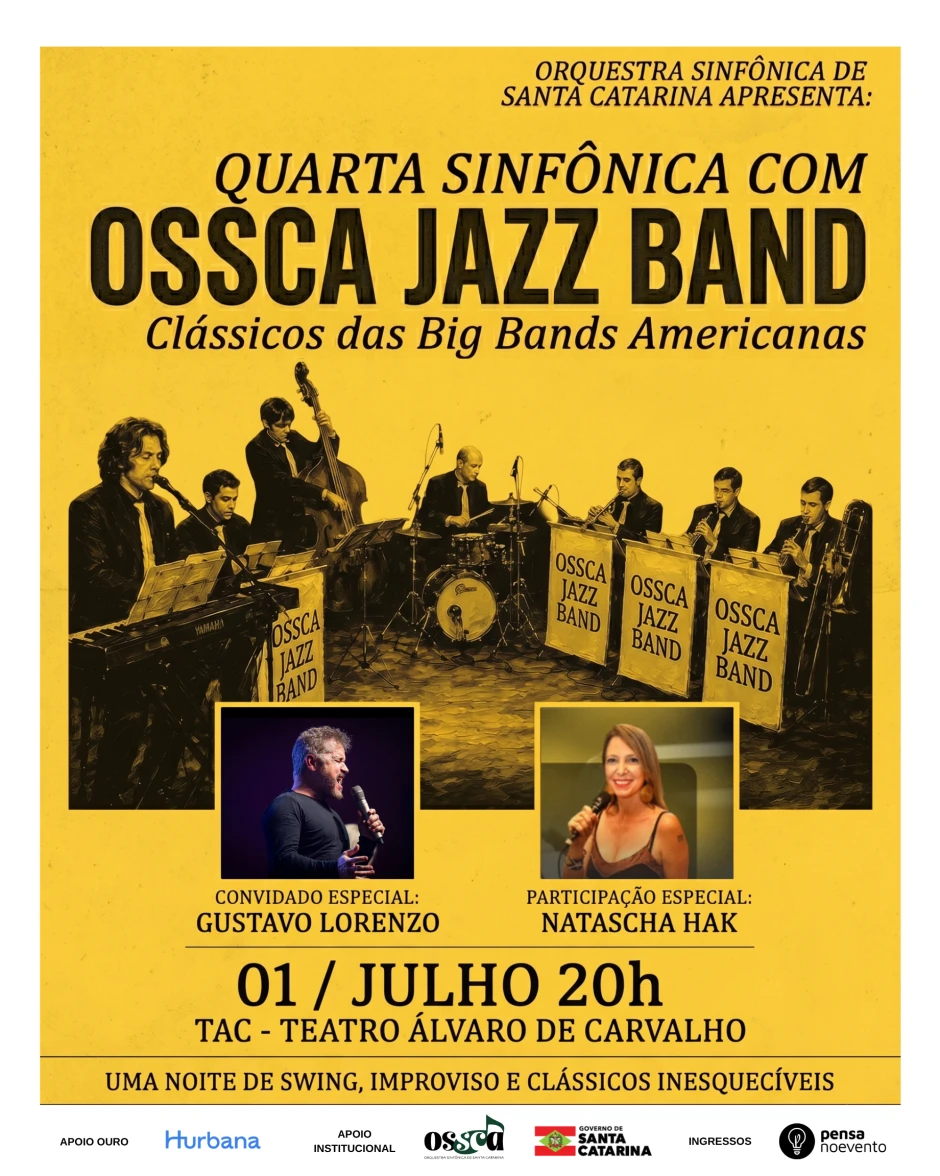Quarta Sinfônica nº 5: OSSCA JAZZ BAND | Pensanoevento