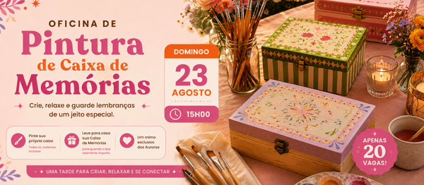Hobbies das Auroras - Pintura de Caixa de Memórias no Conc Doces