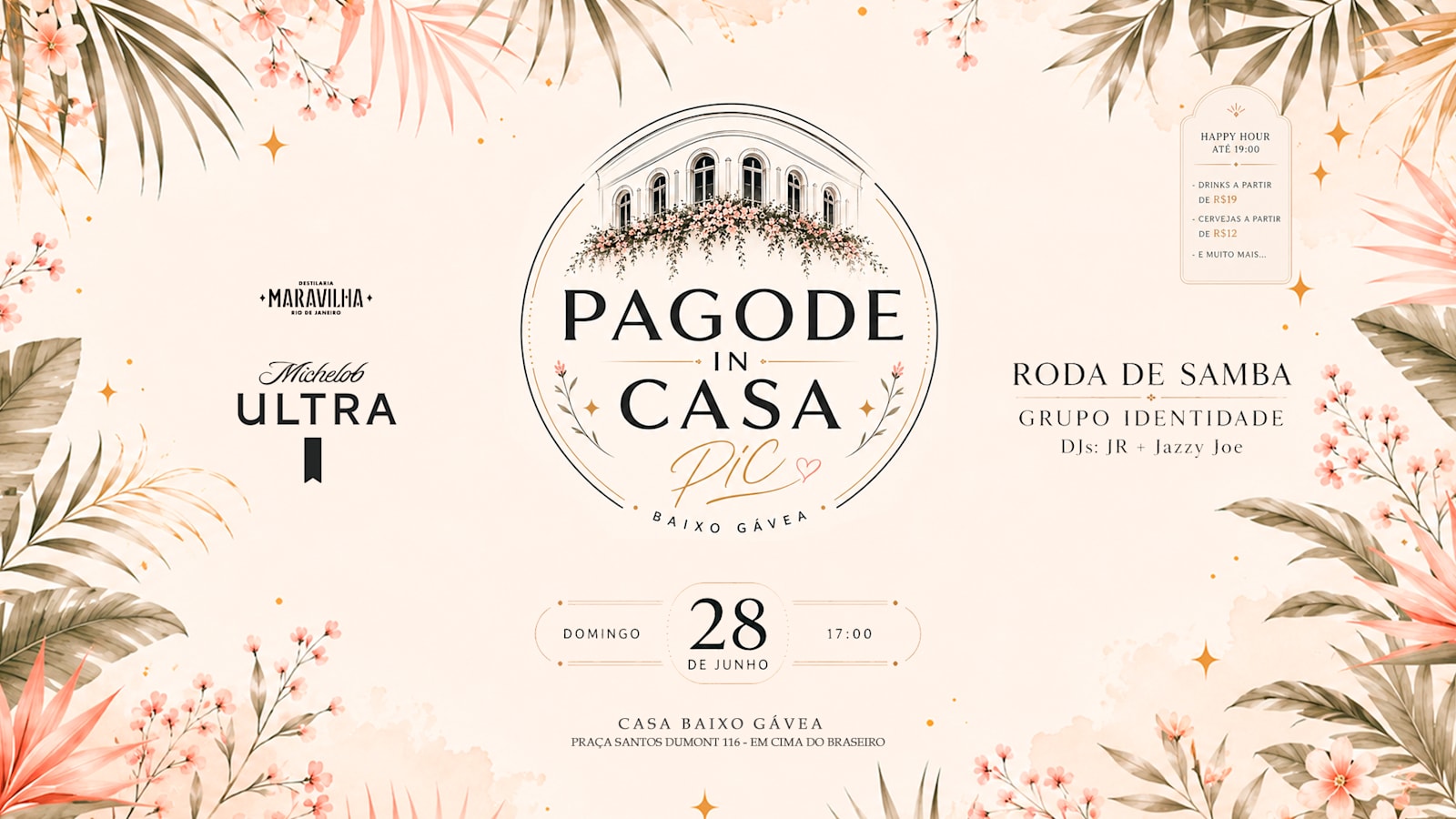 28/06 | Pagode In Casa | Casa Baixo Gávea
