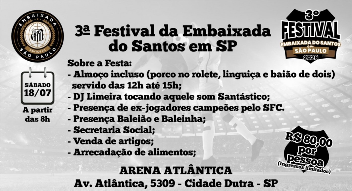 3° FESTIVAL DA EMBAIXADA DO SANTOS FUTEBOL CLUBE EM SP