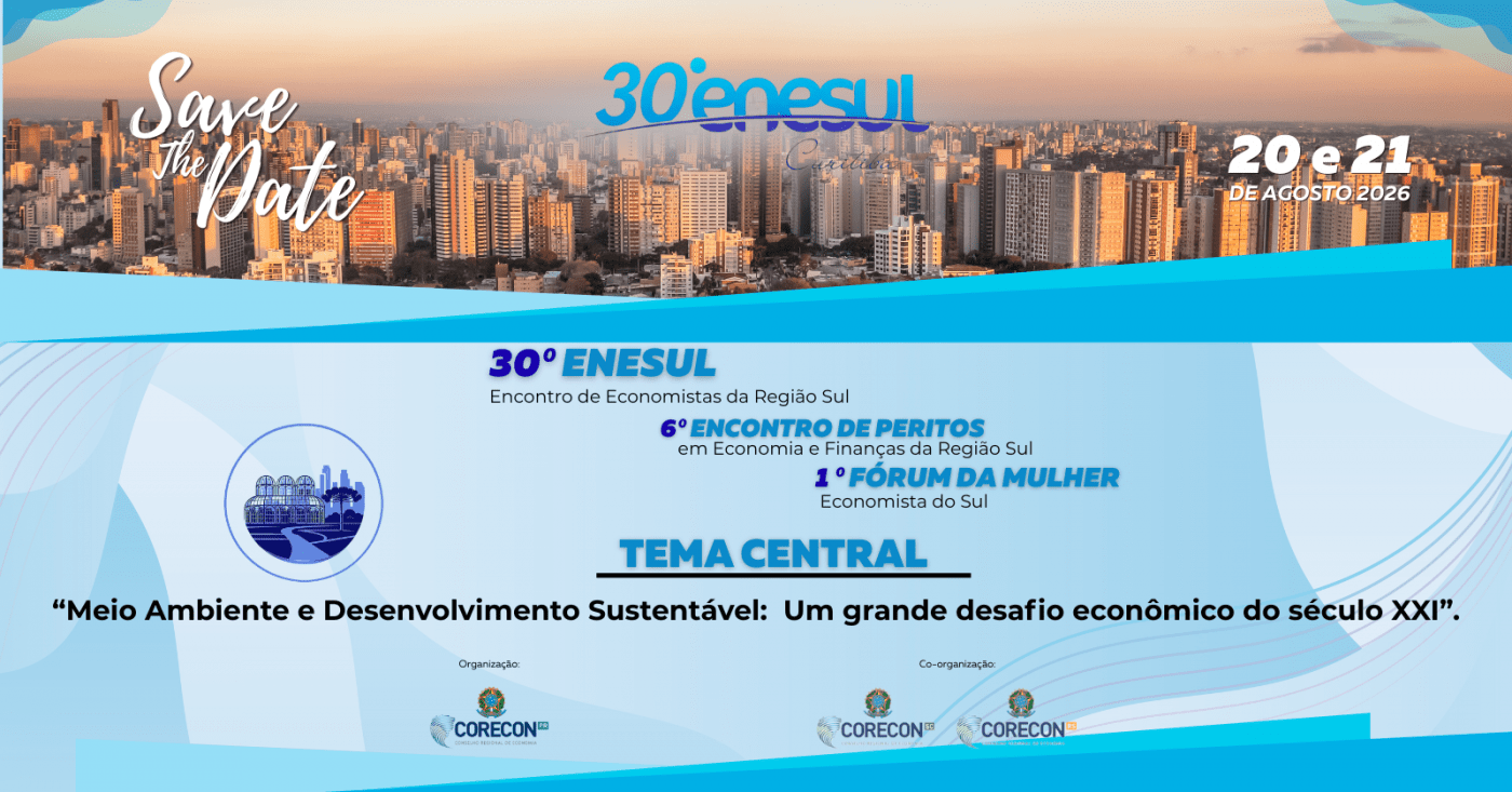 Curitiba sediará 30º ENESUL com debate sobre desenvolvimento sustentável e economia