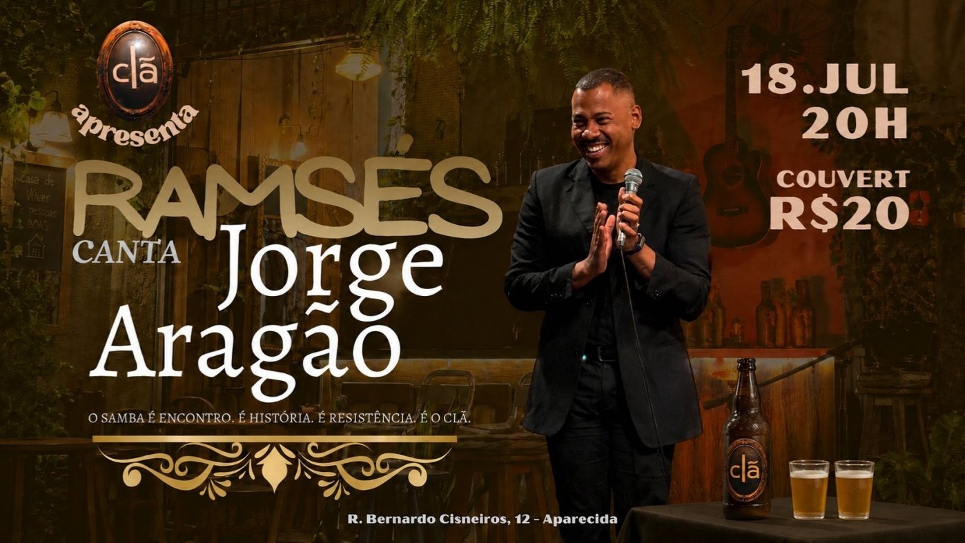 RAMSÉS CANTA JORGE ARAGÃO - UMA NOITE DE SAMBA NO CLÃ