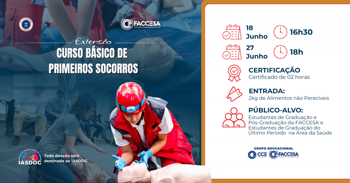 Curso Básico de Primeiros Socorros | Extensão FACCESA 2026