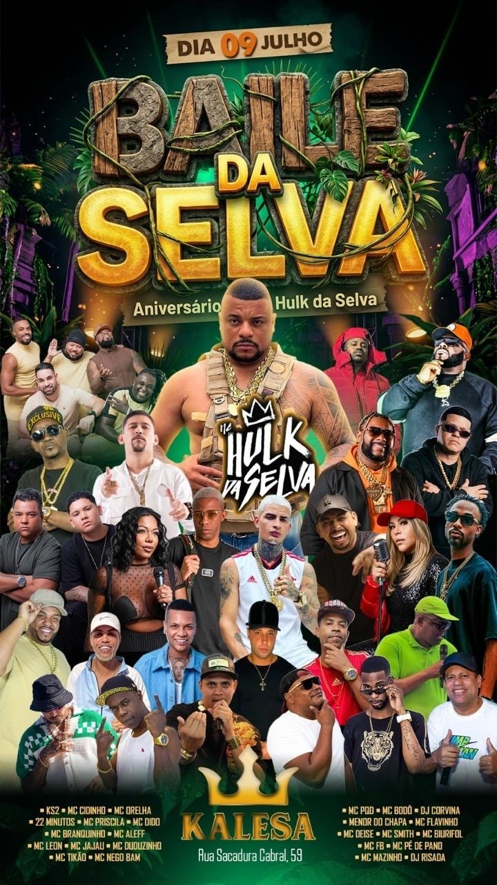 Baile da selva Aniversário Mc Hulk da selva