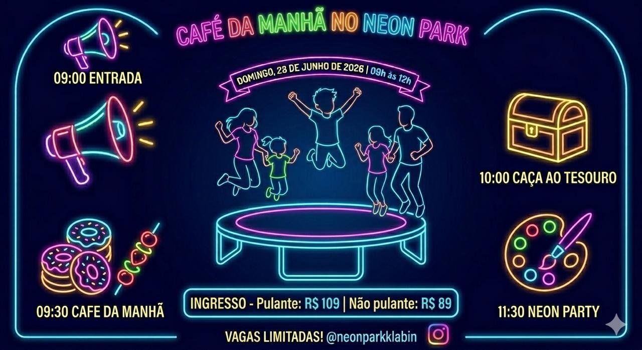 Café da manhã no Neon Park