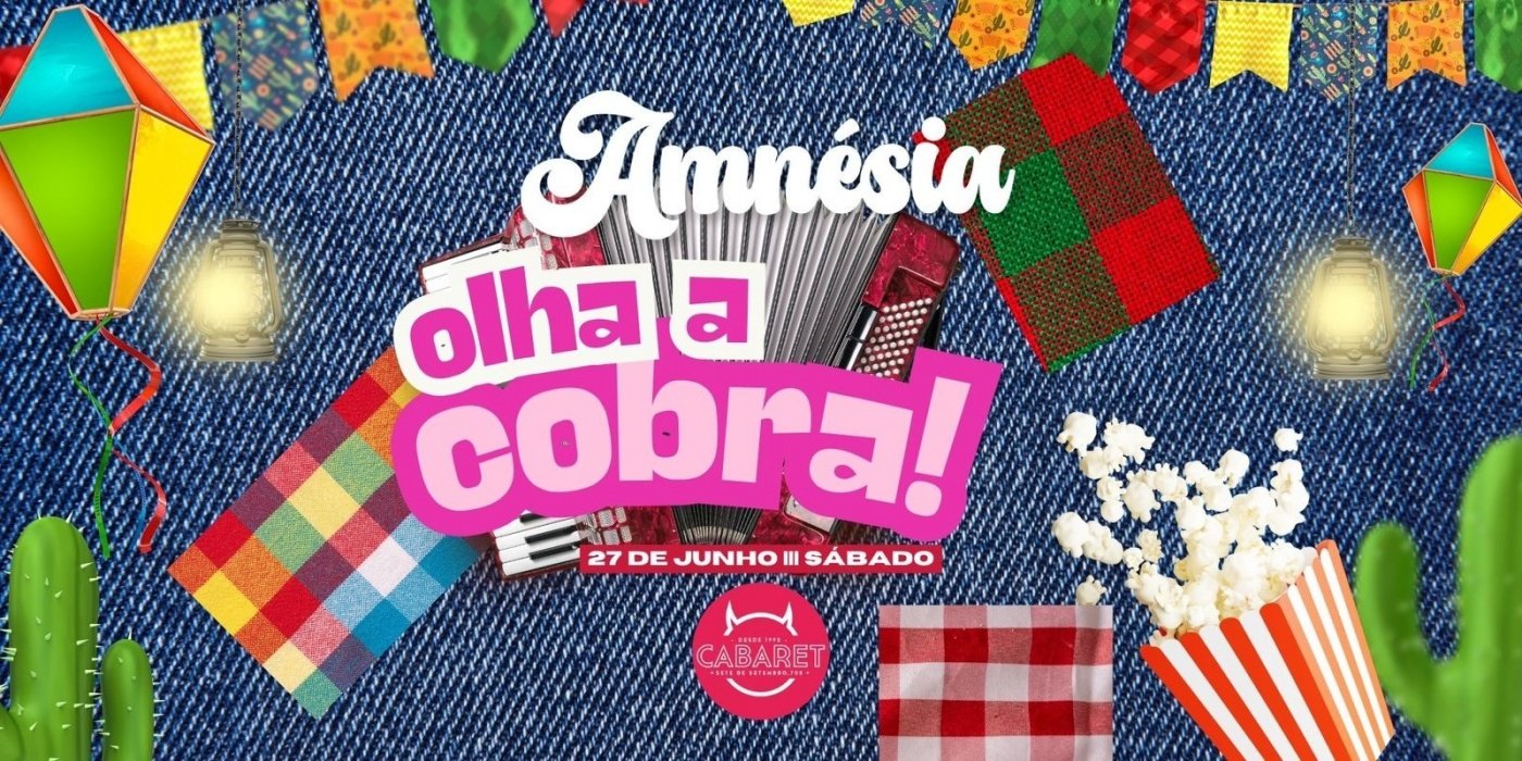 AMNÉSIA // SÁBADO - 27.06 // CABARET