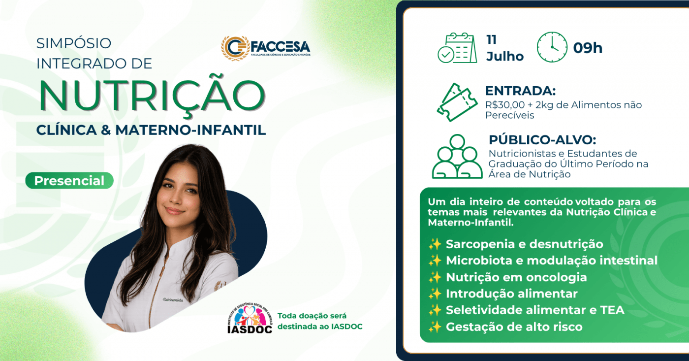 SIMPÓSIO INTEGRADO DE NUTRIÇÃO CLÍNICA E MATERNO-INFANTIL 2026
