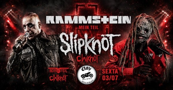 SLIPKNOT + RAMMSTEIN COVER Metal Experience uma noite de peso, luz, impacto e pura imersão