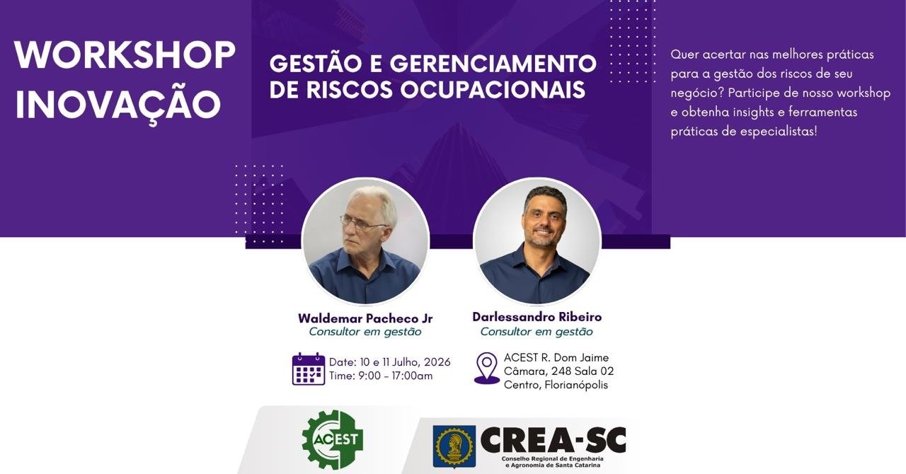Workshop Inovação - Gestão e Gerenciamento de Riscos Ocupacionais