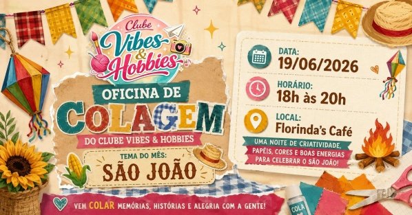 Oficina de Colagem - Clube Vibes e Hobbies
