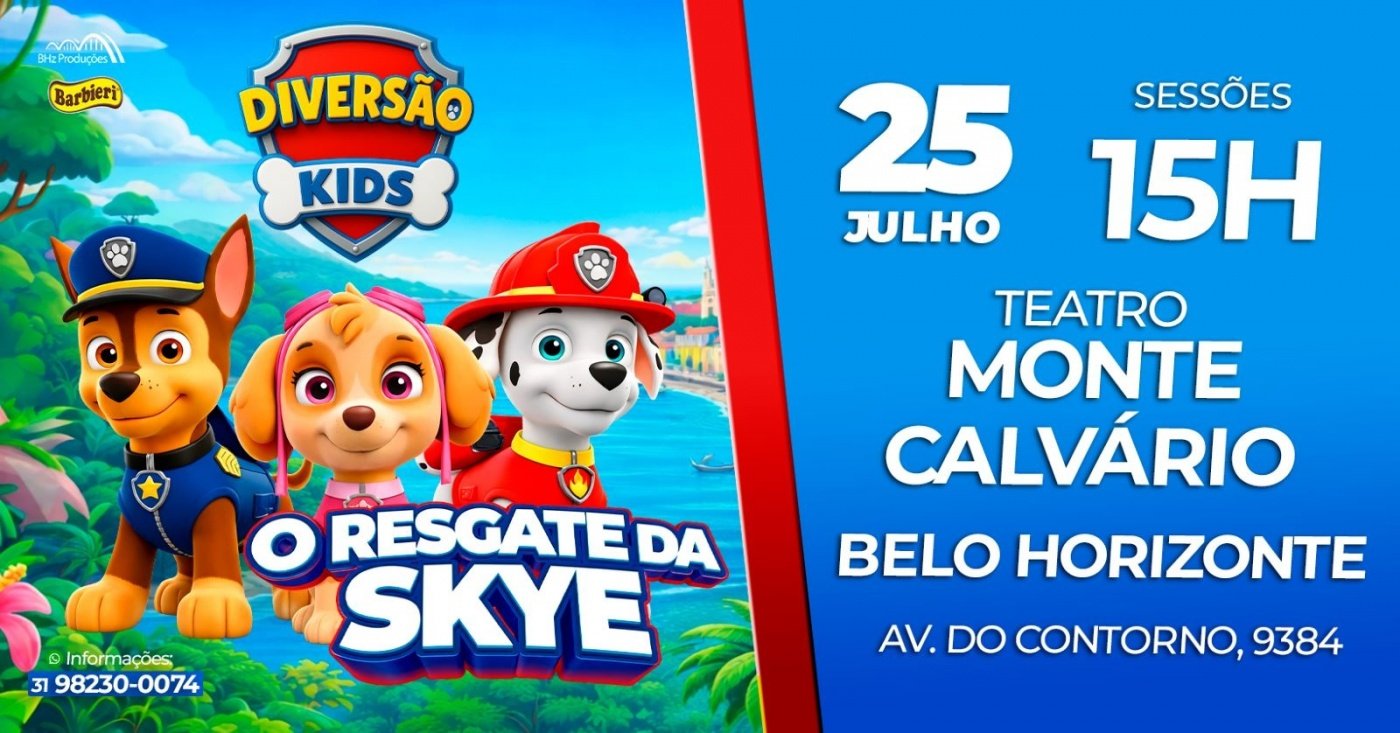 O RESGATE DA SKYE AO VIVO BH 25 DE JULHO