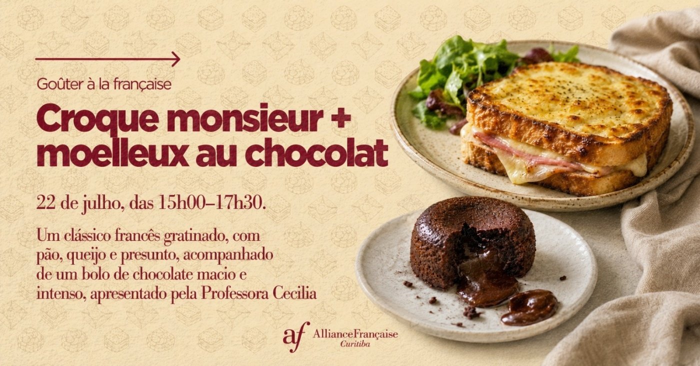 Goûter à la française: Croque monsieur et moelleux au chocolat