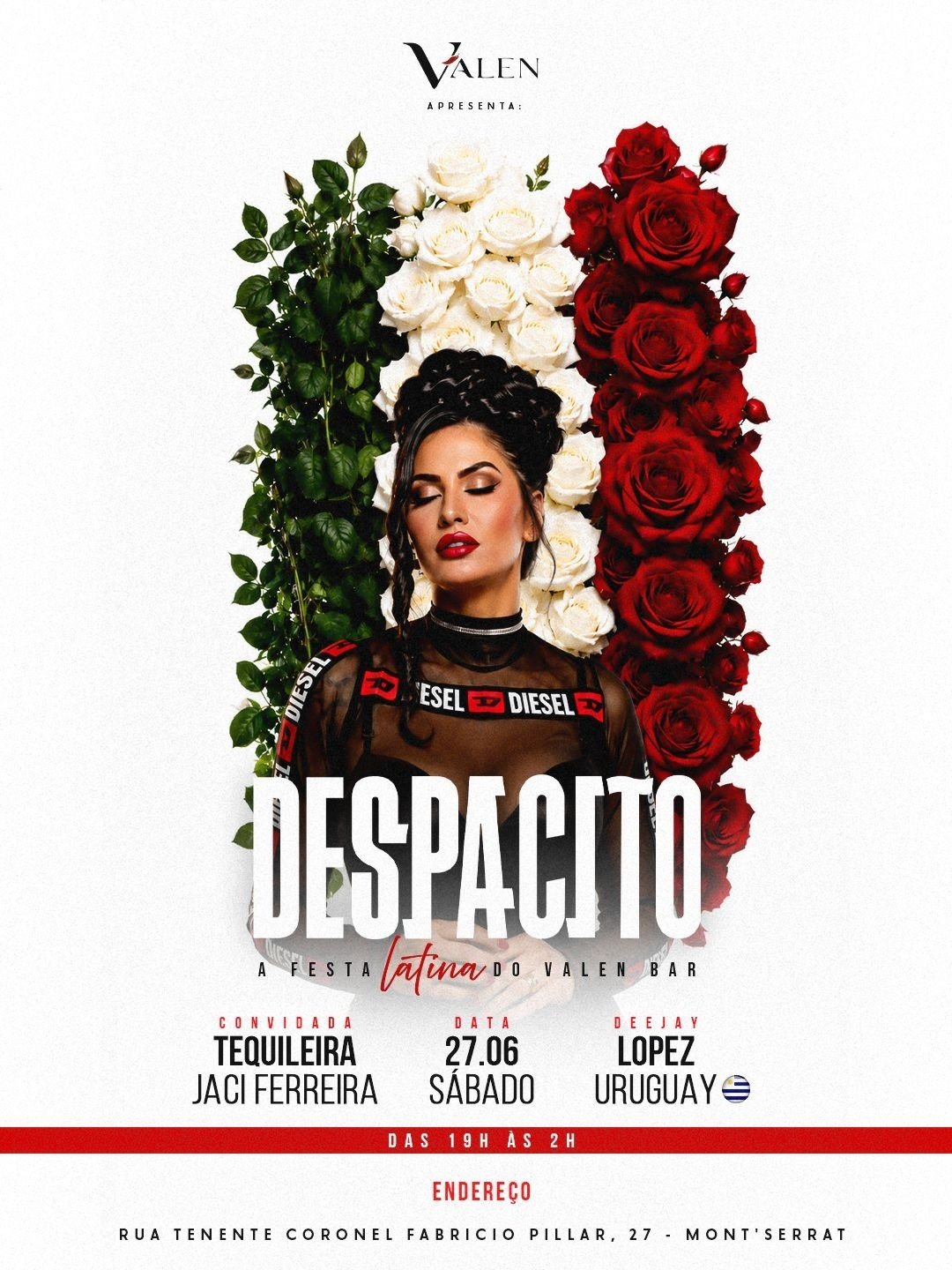 SÁB.27/06l Despacito, a festa latina