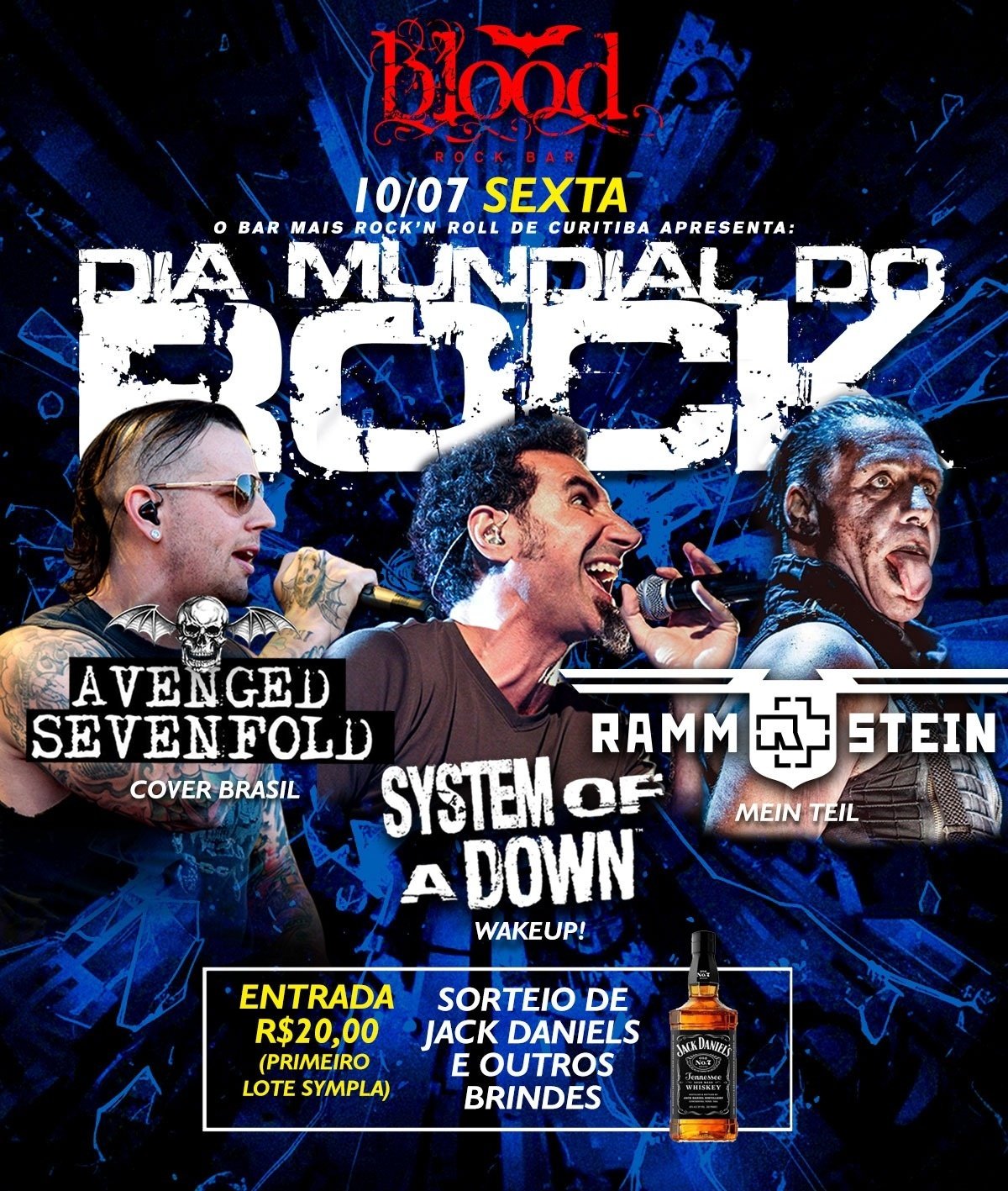 Dia Mundial do Rock (Sexta) no Blood