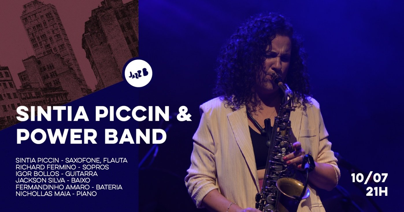 SINTIA PICCIN & POWER BAND no JazzB (SEXTA 10/JUL/26)
