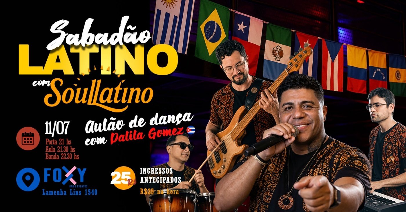 Sabadão Latino com Aulão de Dança