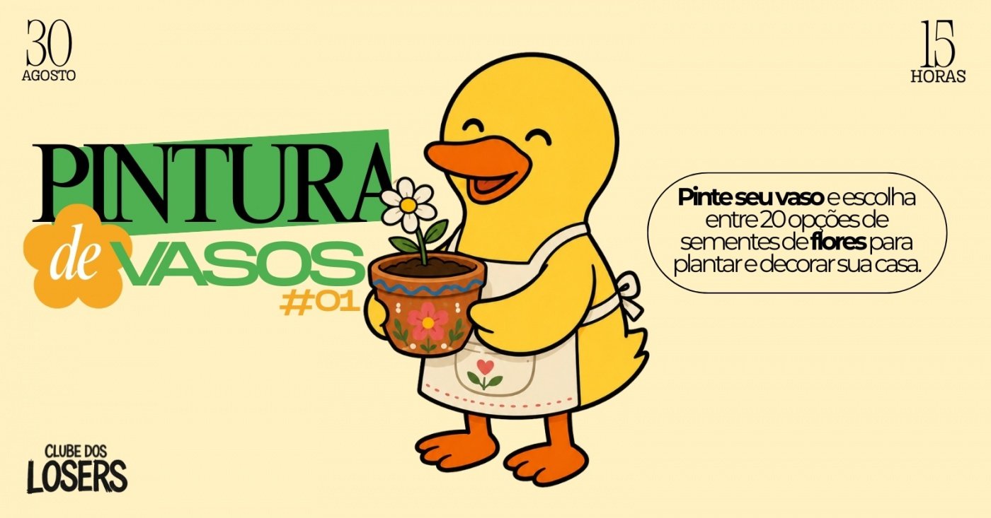 PINTURA DE VASOS #01| CLUBE DOS LOSERS
