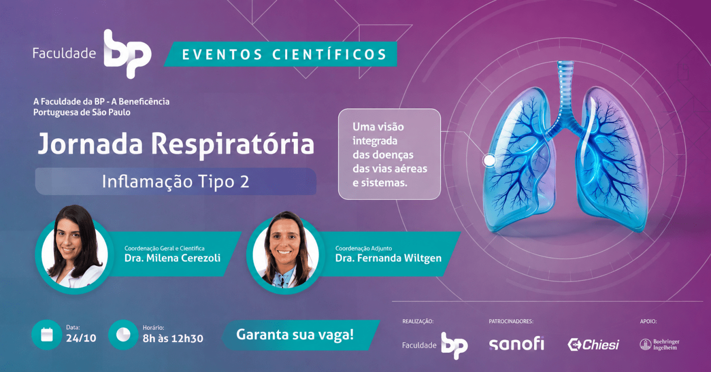 Jornada Respiratória: Inflamação Tipo 2 – Uma visão integrada das Doenças das vias aéreas e sistemas