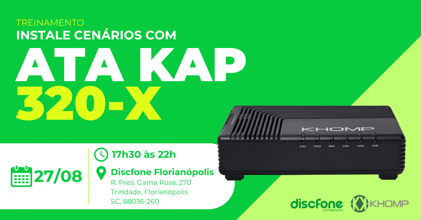 Instale cenários de interfonia híbrida com o ATA KAP 320