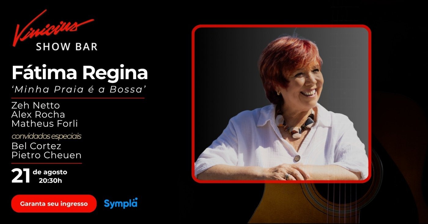 Fátima Regina no show “Minha Praia é a Bossa”