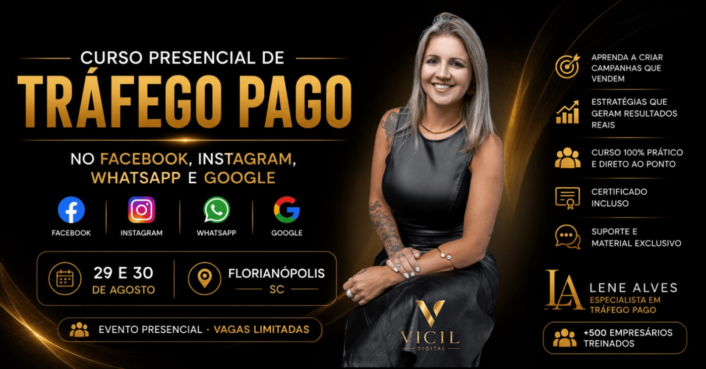 CURSO PRESENCIAL DE TRÁFEGO PAGO EM FLORIANÓPOLIS