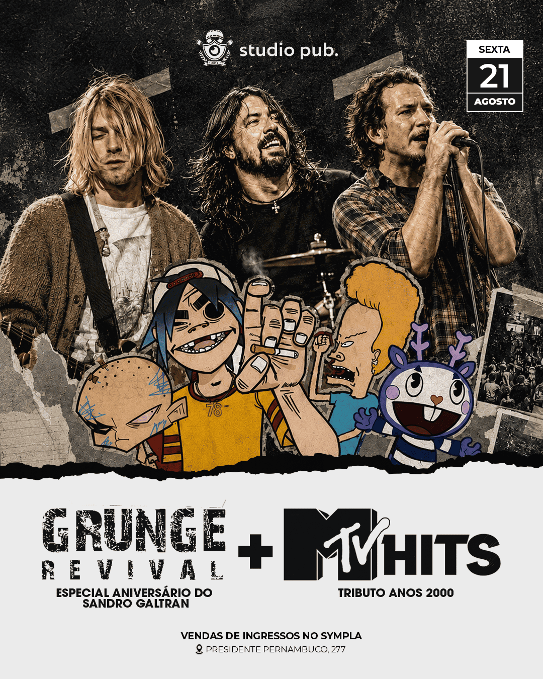 MTV HITS + GRUNGE REVIVAL @StudioPub 21/08