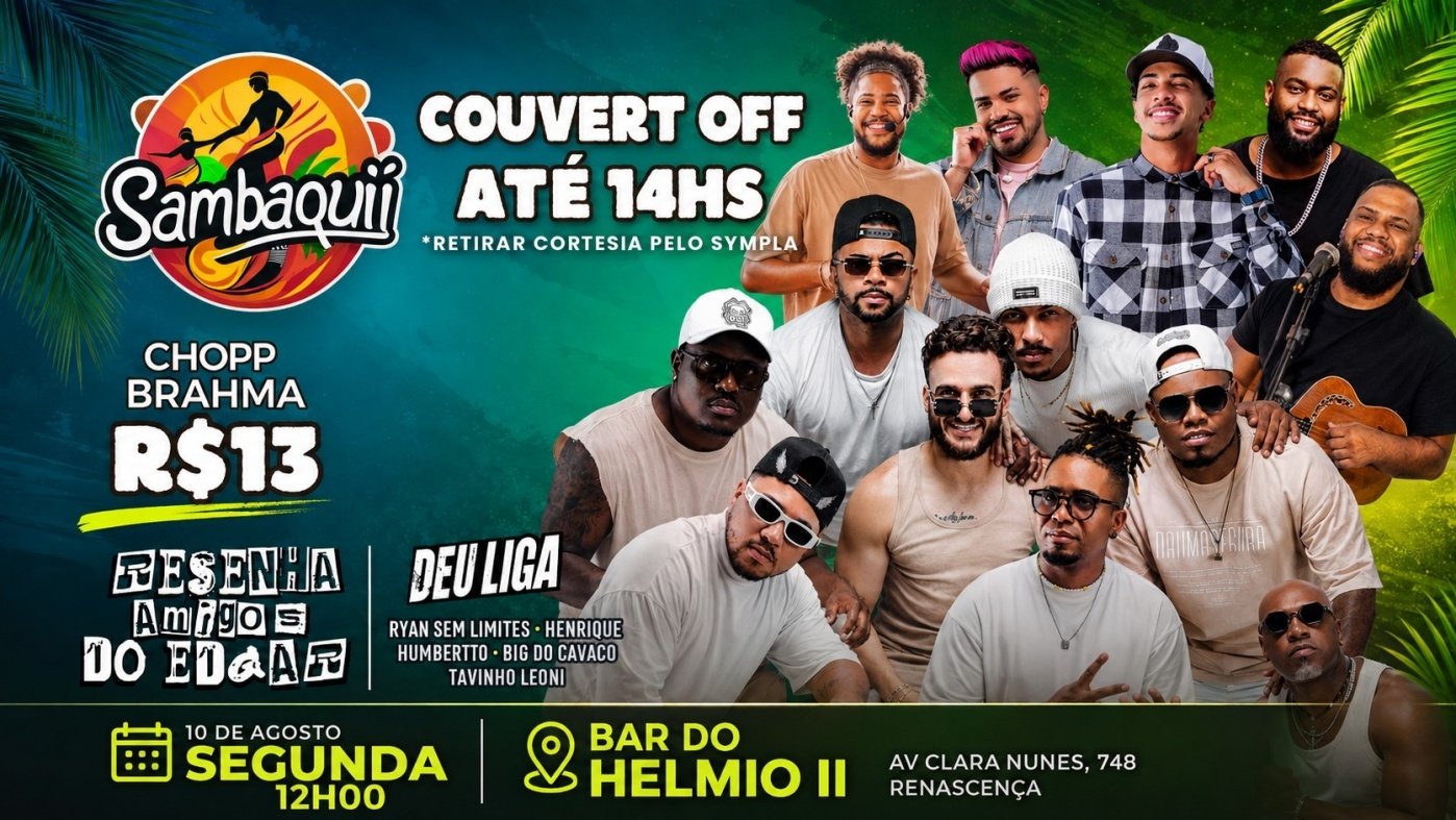 Resenha dos Amigos do Edgar e Deu Liga no Sambaqui