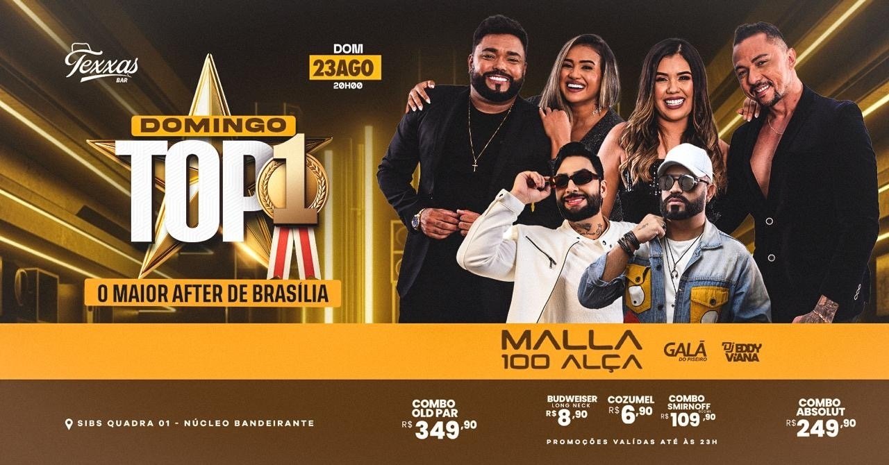 TEXXAS BAR | MALLA 100 ALÇA - DOMINGO TOP 1 | GALA DO PISEIRO - DJ EDDY VIANA
