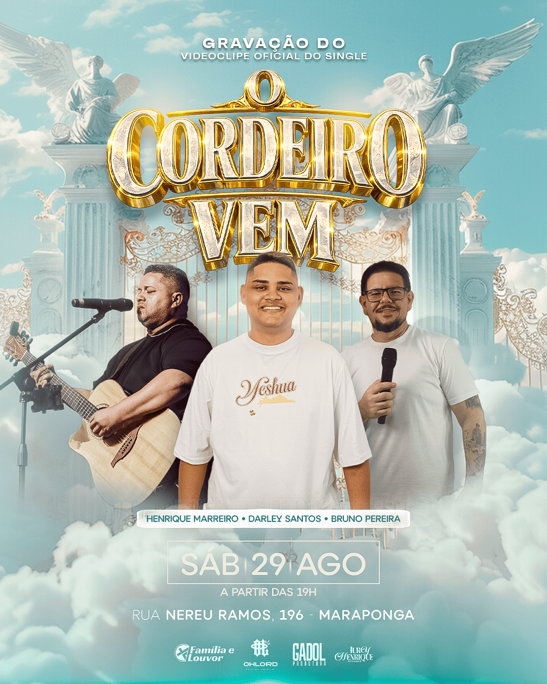 O Cordeiro Vem - Gravação do clipe