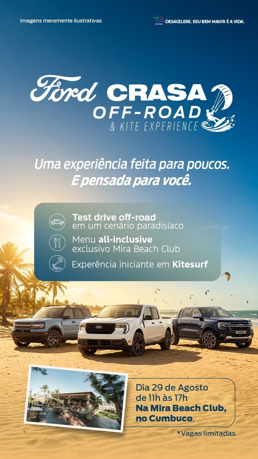 Ford Crasa Off-Road & Kite Experience/ Acompanhantes